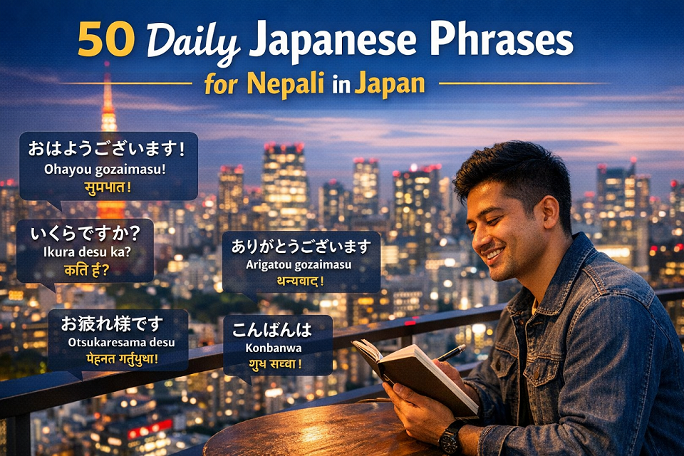 50 Daily Useful Japanese Words & Conversations in Nepali