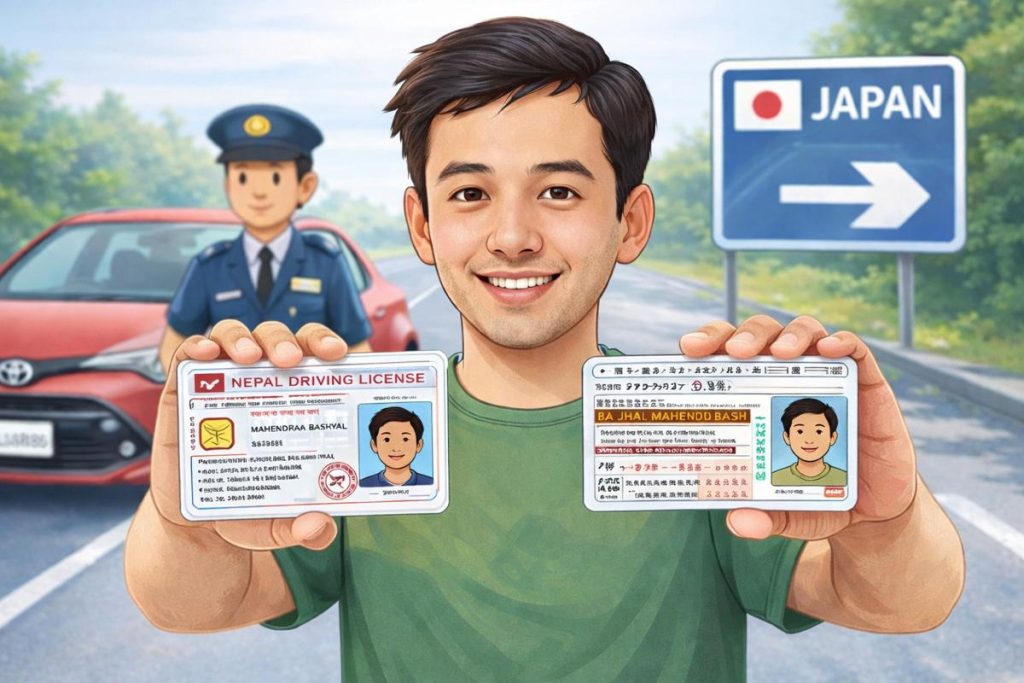 Nepal Driving License to a Japan Driving License