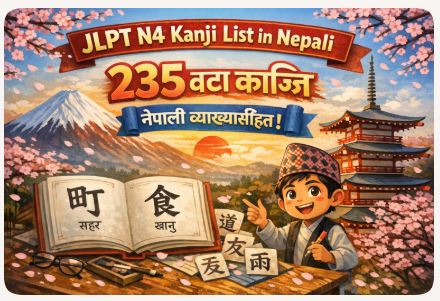 JLPT N4 Kanji List in Nepali