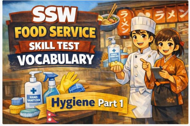Skill Food Service Vocabulary – Hygiene Part 1