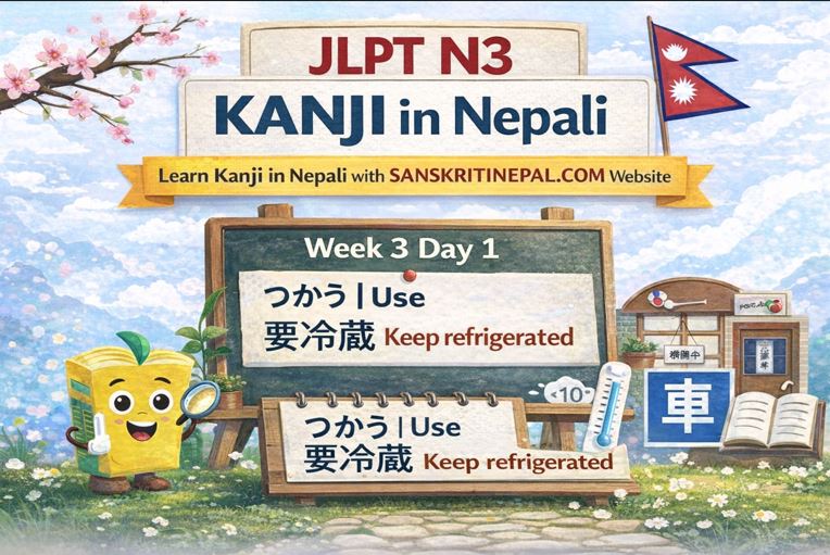 JLPT N3 Kanji Study – Week 3 Day 1 (Nepali)