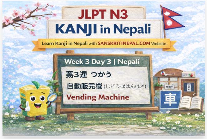 JLPT N3 Kanji Week 3 Day 3 | Nepali
