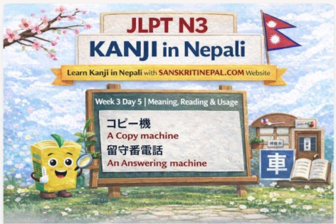 N3 Kanji in Nepali Week 3 Day 5