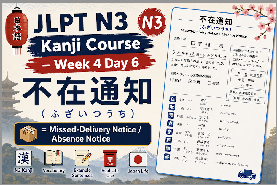 JLPT N3 Kanji Week 4 Day 6 with Nepali 