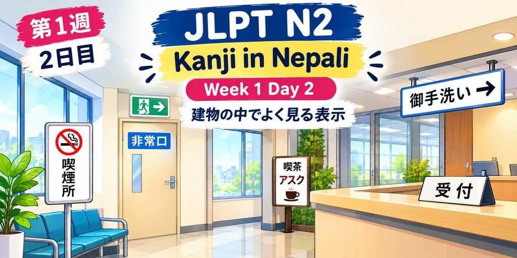 JLPT N2 Kanji in Nepali Week 1 Day 2